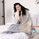 Плед Мериносовый Клетка бел-св.беж-голубой Love You 140 x 200 см - изображение 6
