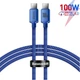 Кабель Baseus 100W USB-C Crystal Shine Series для iPad/Android/ПК/MacBook 1.2m blue - зображення 1