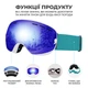 Лыжная маска VLT 18,4% VelaSport SnowBlade Безрамочные горнолыжные очки для сноуборда с Двумя линзами AntiFog Зеркальная Blue&Green - изображение 4