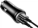 Автомобільний зарядний пристрій Baseus Gentleman 4.8 A Dual-USB Black - зображення 2