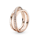 Pandora Потрійна каблучка Pandora Rose 189057C01-54 Розмір 54 - изображение 1