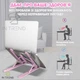 Подставка для ноутбука планшета Wiwu Laptop Stand Серо Розовая складная регулируемая портативная - изображение 2