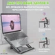 Подставка для ноутбука планшета laptop stand PH37 Черная Складная алюминиевая с регулировкой угла 4 уровня - изображение 2