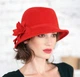 Женская фетровая шляпа Helen Line One size Красная (301-3) - изображение 1
