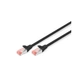 Патч-корд 0.25м, CAT 6 S-FTP, AWG 27/7, LSZH, Black Digitus (DK-1644-0025/BL) - зображення 1