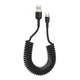 Дата кабель USB 2.0 AM to Micro 5P 1.0m spiral black ColorWay (CW-CBUM051-BK) - изображение 1