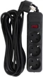 Фільтр мережі Patron 10 А 250 В 3х1 мм² 3 розетки 5 м Black (SP-1035) - зображення 1