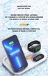 Зарядка беспроводная Qi 4in1 wireless charger RGB/Clock JYD WC124 |30W Total| White Док-станция для iPhone + iWatch + Airpods (WC124) - изображение 4