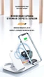 Зарядка беспроводная Qi 4in1 wireless charger RGB/Clock JYD WC124 |30W Total| White Док-станция для iPhone + iWatch + Airpods (WC124) - изображение 6