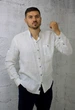 Рубашка ZIBSTUDIO лён стойка пуговицы д/р 2XL Белая - изображение 3