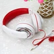 Дротові навушники накладні з мікрофоном Gorsun S-962С 2 mini jack 3.5 mm White-Red - зображення 2