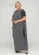 Платье Ukreina Трикотаж 2-3XL 62-64-66 Принт полоска+горох+леопард T21Pla0025 - изображение 1