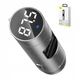 FM-трансмиттер модулятор Baseus Energy Column MP3 Charger (CCNLZ-0G) Grey - изображение 2