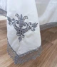 Скатерть Maison Royale Лен с кружевом 160x220 Lale Cream-Grey - изображение 2