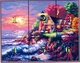 Набір для вишивання за нанесеною на канву схемою "The seaside lighthouse (1)". AIDA 14CT printed, 44*36 см - зображення 3