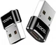 Адаптер перехідник USB Type-C HOCO UA6 (480 mbps, 2.1 A). Black - зображення 1