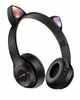 Наушники Bluetooth 250 мА год с ушками и подсветкой Cat Miu Star P47 Черный (47PNSHC2) TIN66 - изображение 2