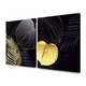 Модульна картина Black and Gold Leaf Abstract 93x60 см (MK21262) - зображення 2