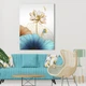 Картина Золотой цветок и стрекоза30x40 см (P0514) - изображение 5