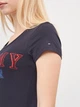 Футболка хлопковая женская Tommy Hilfiger 10306.1 S Темно-синяя - изображение 5