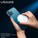 Беспроводное зарядное устройство Usams US-CD155 для Apple iPhone 12, Type-C 15W, 2A зарядка QI магнитная MagSafe White (US-CD155) - изображение 5