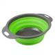 Друшляк силіконовий складаний 2 шт в комплекті (великий + маленький) Collapsible filter baskets Зелений - зображення 6