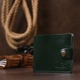 Универсальное кожаное портмоне Shvigel 16462 Зеленый - изображение 7