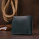 Винтажное кожаное портмоне Shvigel 16435 Зеленый - изображение 8