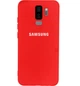 Чехол-накладка Silicone case для Samsung S9 Plus (24) Red красный - изображение 1