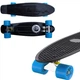 Скейт Пенні Борд Penny Fish Skateboards 22" Чорний, блакитні колеса - зображення 2