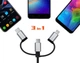 Кабель REAL-EL Premium 3in1 USB - Lightning + micro USB + USB Type-C (M/M), 1 м, черный (EL123500035) - изображение 3