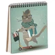 Блокнот Sketchbook Кот на самокате квадратный 16,7х18 см (BDK_FFL009) - изображение 1