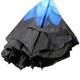 Парасолька двостороння вітрозахисна зворотна будова Lesko Up-Brella Синя Квітка Black/Blue - зображення 9