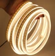 Гибкая неоновая светодиодная лента NEON LED (120 светодиодов/метр) SMD 3528 IP65 220V Теплый желтый - изображение 4