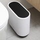 Відро для сміття MBM HOME BP-14 пластикове біло-чорне - зображення 4