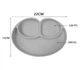 Силиконовая мисочка коврик для кормления ребенка 2Life 22х15 см Серый (n-1818) - изображение 2