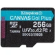 Карта пам'яті Kingston 256GB microSDXC class 10 A2 U3 V30 Canvas Go Plus (SDCG3/256GBSP) - изображение 1