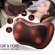 Массажная Подушка Massage Pillow QY-8028 Инфракрасный массажер для тела шеи и спины роликовий Коричневый - изображение 9