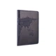 Кожаная обложка на паспорт HiArt PC-01 Shabby Ink World Map Синий - изображение 6