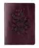 Кожаная обложка на паспорт HiArt PC-01 Mehendi Classic темно-фиолетовая Фиолетовый - изображение 1