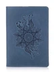 Кожаная обложка на паспорт HiArt PC-01 Mehendi Classic синяя Синий - изображение 1