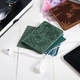 Обложка для документов из кожи HiArt AD-03 Shabby Alga Mehendi Art Зелёный - изображение 8