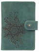 Обложка для паспорта из кожи Hi Art «Mehendi Classic» PB-03S/1 Shabby Alga Темно-зеленый - изображение 1