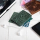 Обложка для документов из кожи HiArt AD-03 Shabby Alga Buta Зелёный - изображение 7