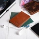 Обложка для документов из кожи HiArt AD-03 Crystal Amber Рыжий - изображение 5