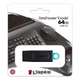 Флешка Kingston DataTraveler Exodia 64 ГБ USB 3.2 Gen 1 чорна - изображение 2
