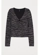 Топ-блузка H&M M Черный 0768147_блест.зебра_17 - изображение 1