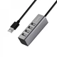 USB хаб расширитель HUB адаптер Hoco HB1 (USB to USB2.0*4). Grey - изображение 1