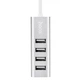 USB хаб расширитель HUB адаптер Hoco HB1 (USB to USB2.0*4). Silver - изображение 4