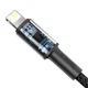 Кабель Lightning > USB Type-C Baseus High Density Braided PD 20W 1.0m (CATLGD-01) Black - изображение 4